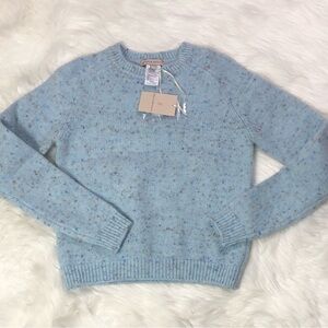 NWT Paul & Joe Blue Speckled Wool-Blend Sweater Size 0